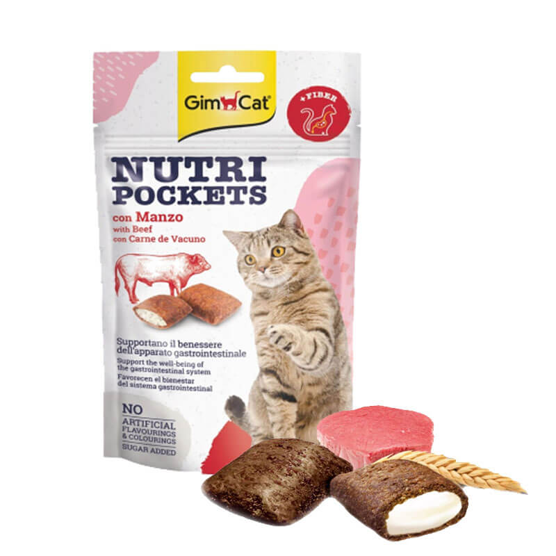 GimCat Nutri Pockets with Beef and Malt 60g