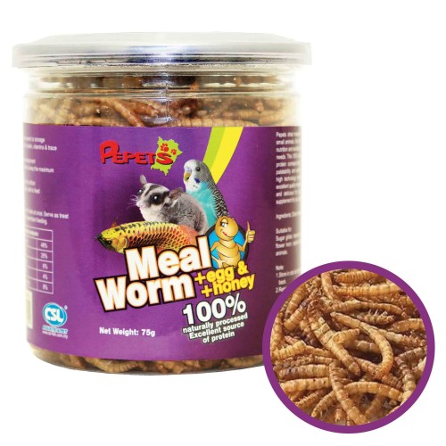 PEPETS MEAL WORM + EGG & HONEY 75G
